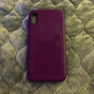 iPhone XR silicone purple case